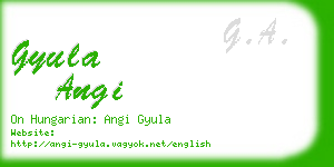 gyula angi business card